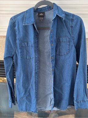 Daytrip Light Blue Denim Button-Up Shirt